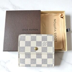 Louis Vuitton Damier Azur Leather Elise Bifold Compact Wallet
